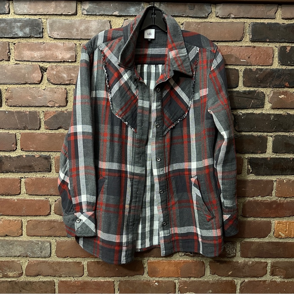 Cabi 4164 Tavern Dark Academia Autumn Plaid Long Sleeve Shirt - Picture 3 of 7